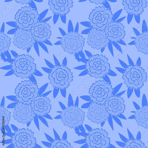 Seamless floral pattern in retro style