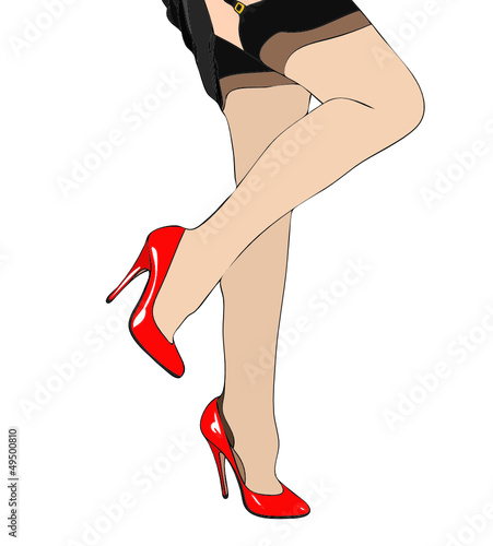 Scarpe rosse, Gambe e Reggicalze