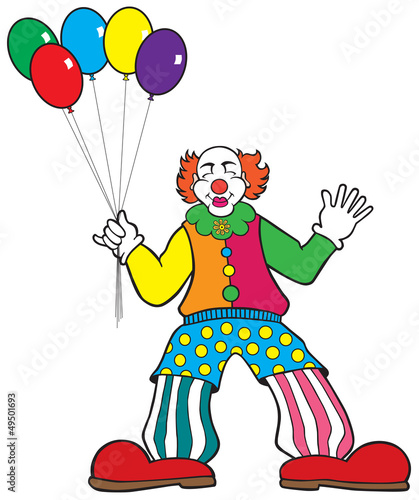 Clown with balloons