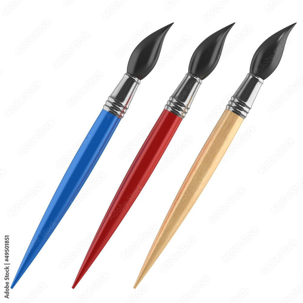 Fototapeta premium art brushes isolated