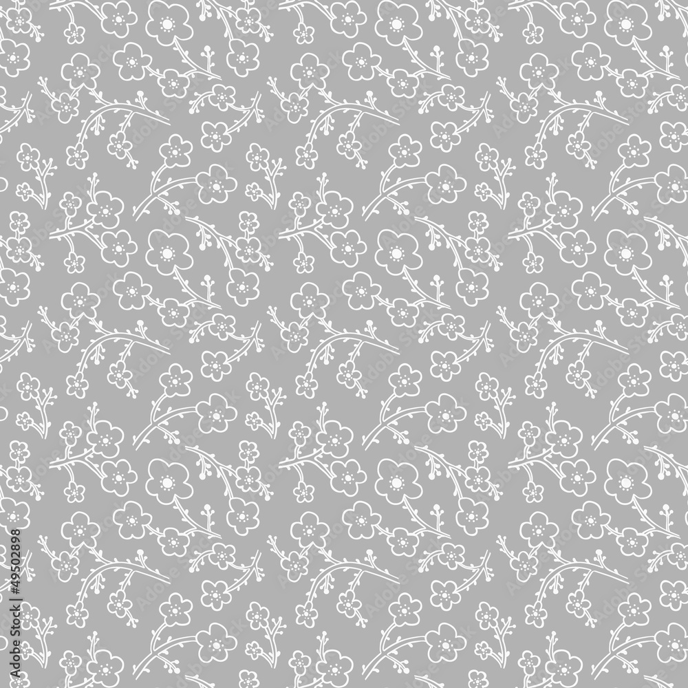 Seamless pattern with apple tree flowers Seamless pattern with apple tree flowers
