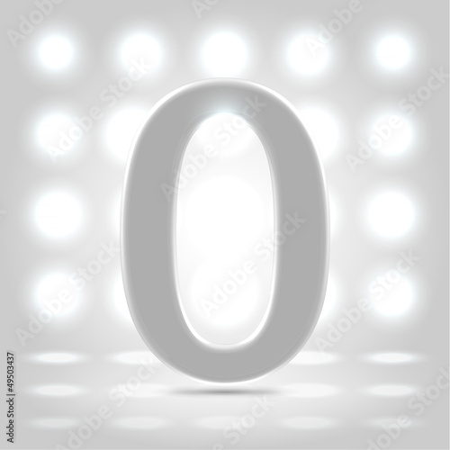 0 over lighted background