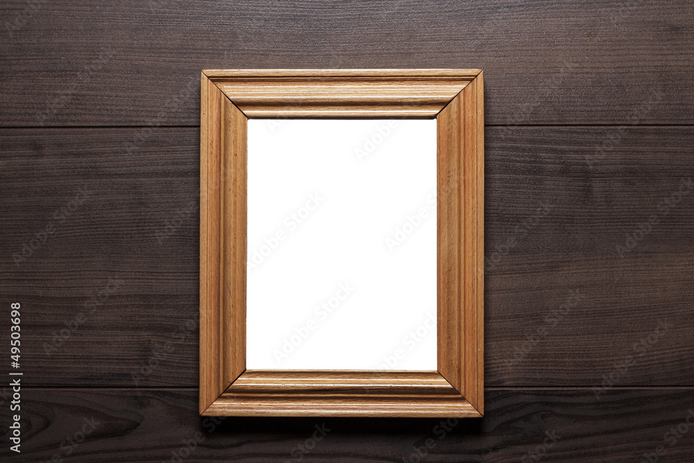 empty frame with copy space on wooden wall empty frame with copy space on wooden wall