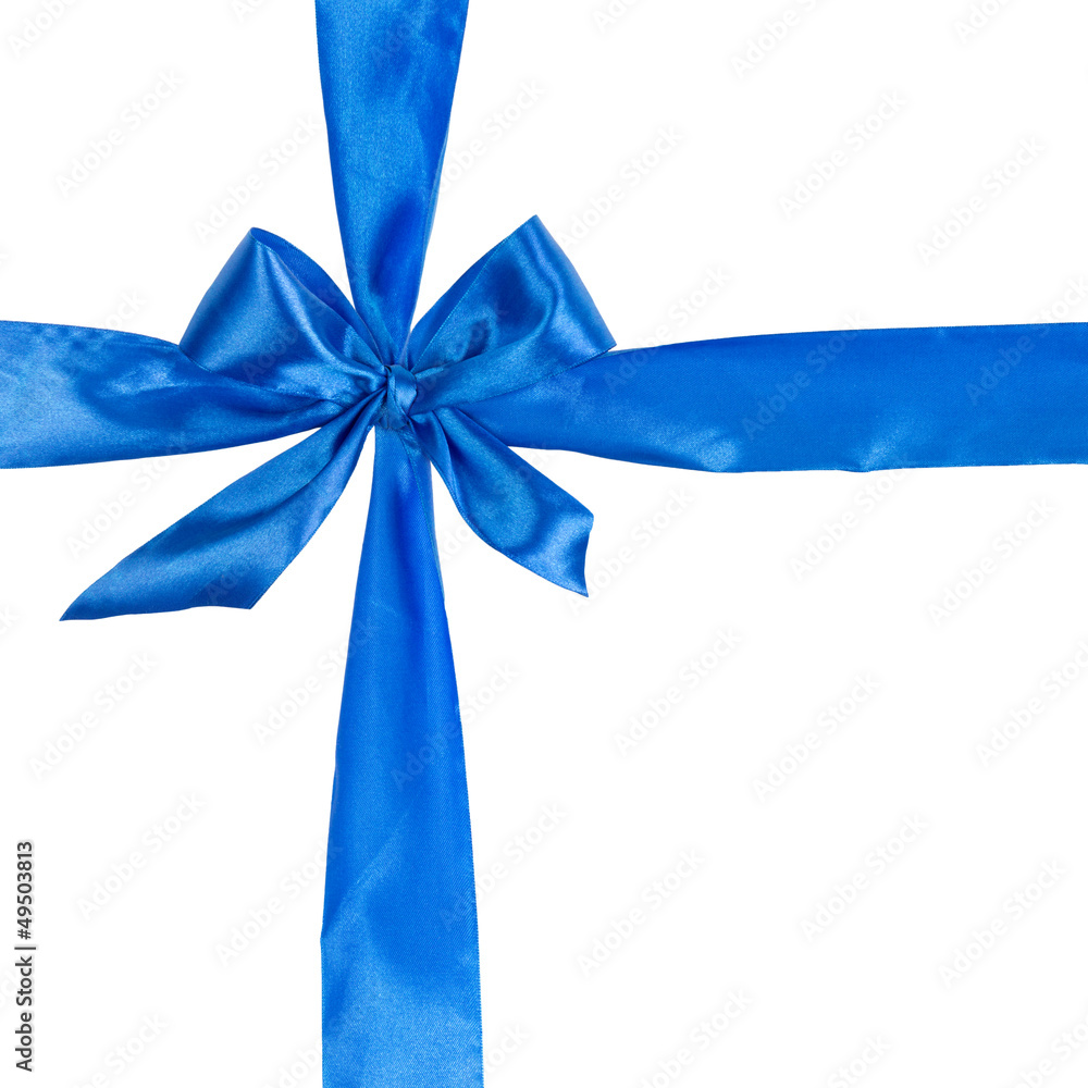 cross from blue ribbow with bow cross from blue ribbow with bow