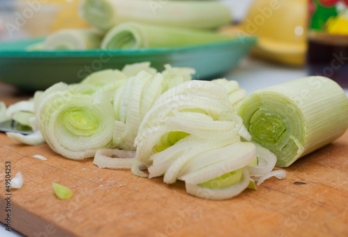 Plakat cuttered leek