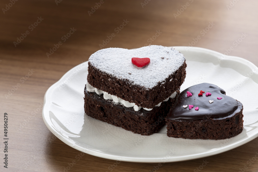 Heart shaped chocolate cake Heart shaped chocolate cake