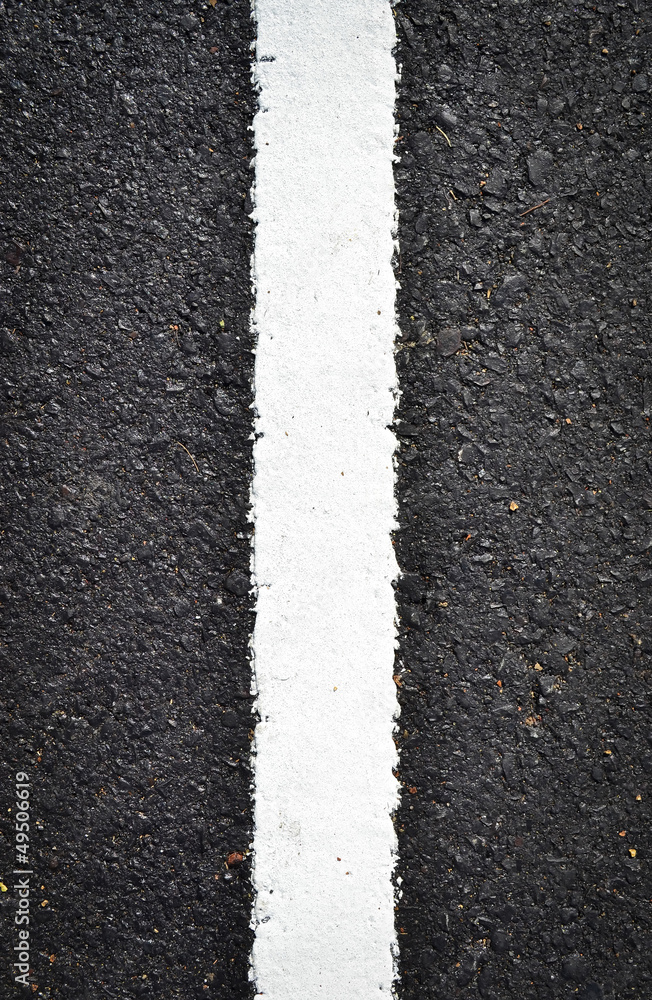 Fototapeta premium new white line on the road texture
