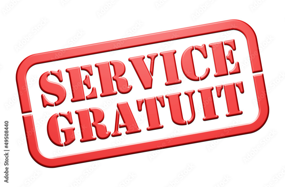 Tampon "Service Gratuit" Stock Illustration | Adobe Stock