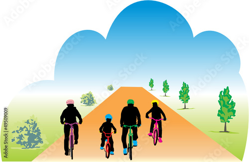 FAMILLE A BICYCLETTE