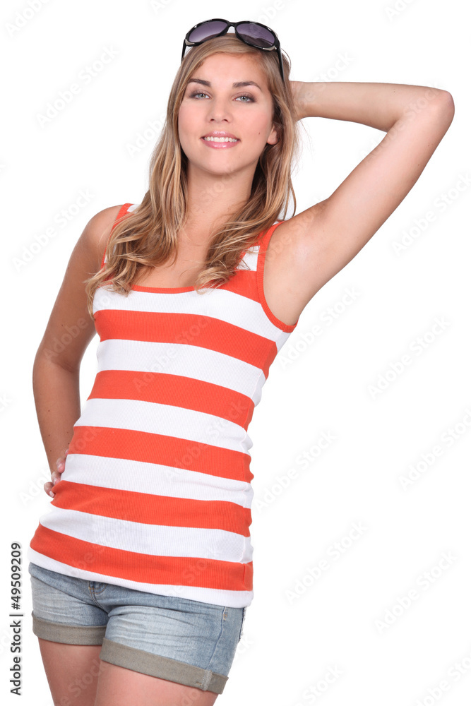 Flirtatious blonde woman Flirtatious blonde woman