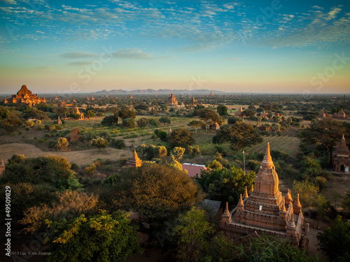 Sunset over the Bagan Central Plain