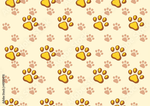dog paws seamless background