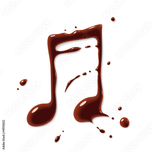 Vector chocolate note symbol
