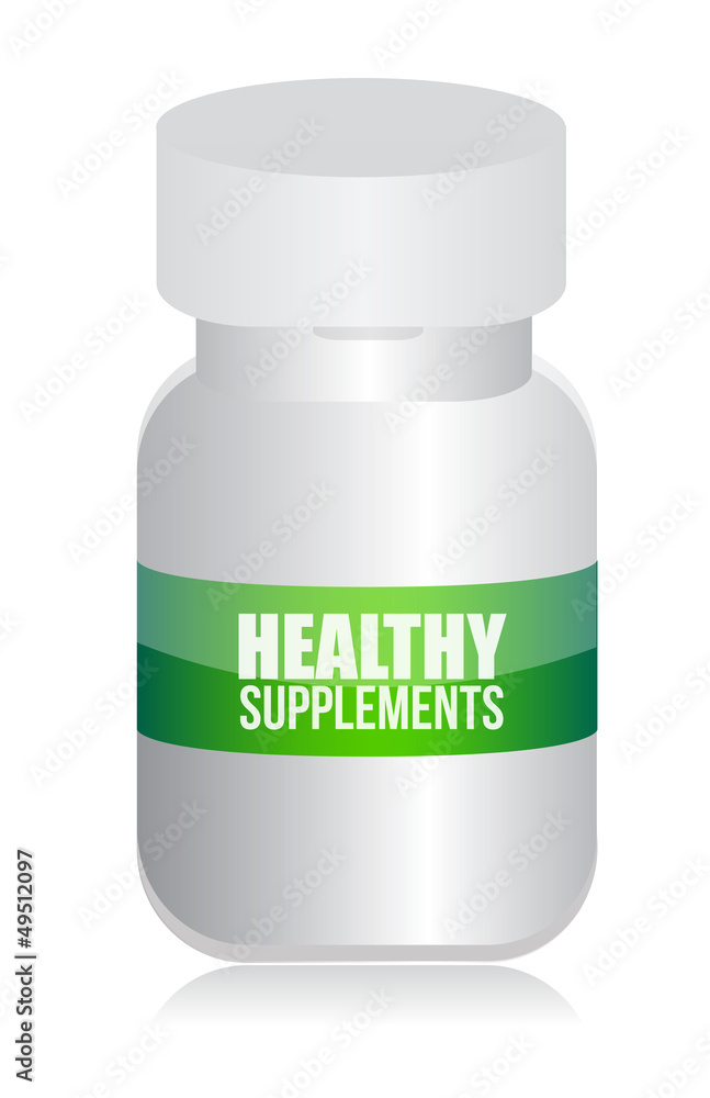 Obraz premium healthy medical supplement pills jar