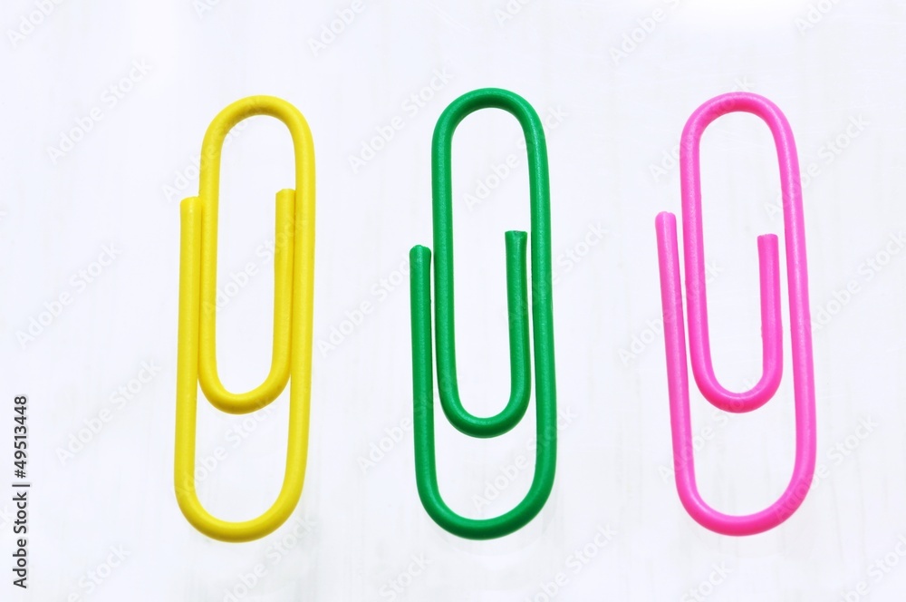 Colored paper clips Colored paper clips