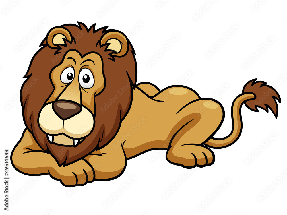 Naklejka premium illustration of Cartoon lion