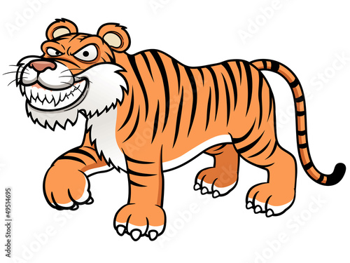 Fototapeta Naklejka Na Ścianę i Meble -  illustration of Cartoon tiger