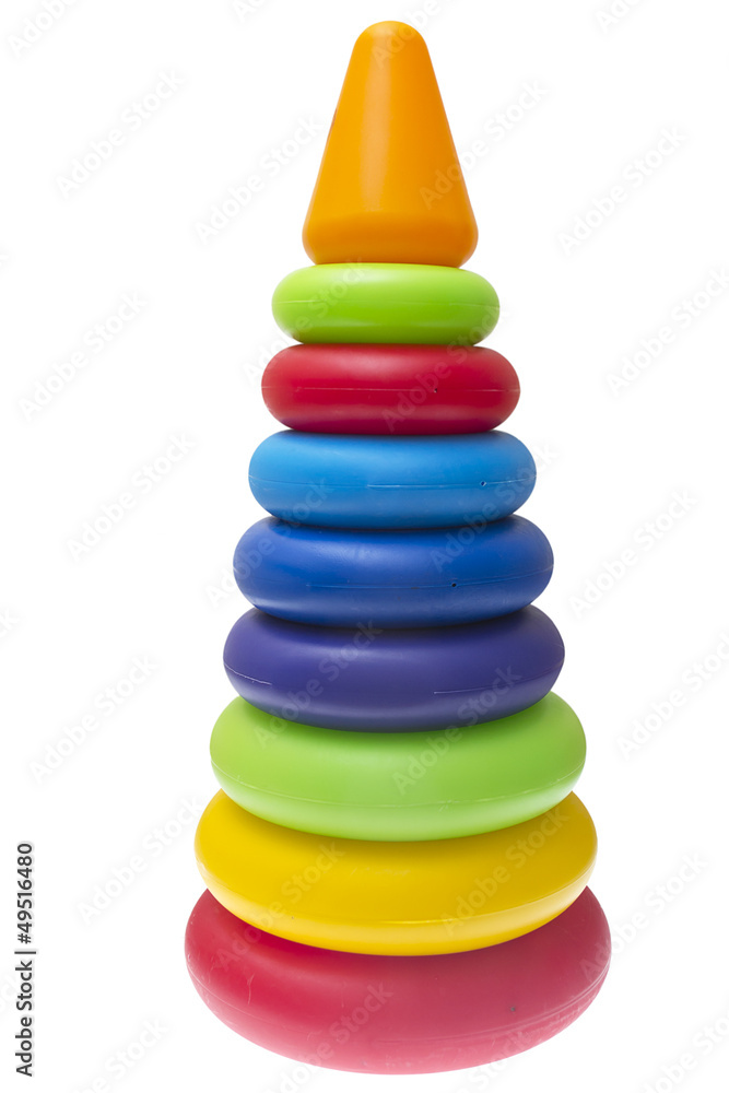 Children pyramid isolated on white background Children pyramid isolated on white background