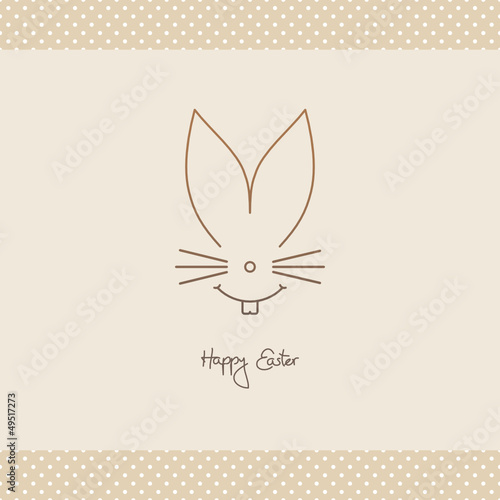 Abstract Easter Bunny Dots Beige