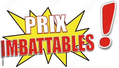 étiquette prix imbattables