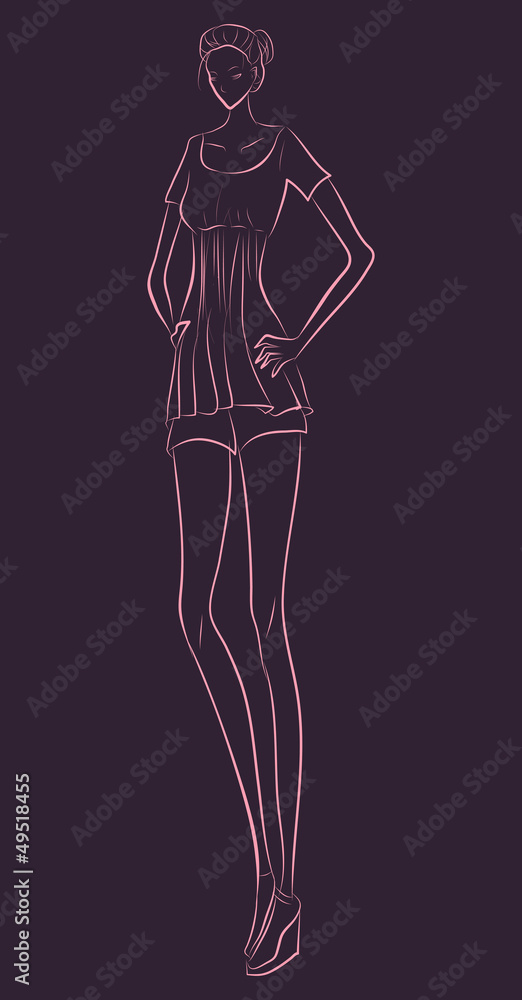 Sketch style girl Sketch style girl