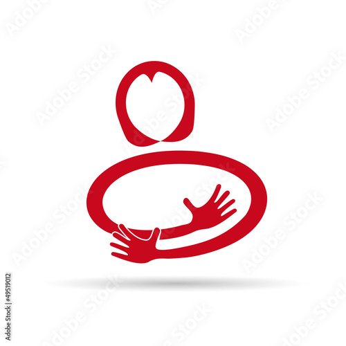 Vector Logo the love of mother