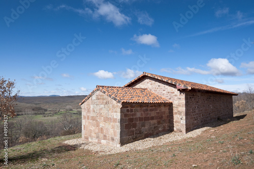 Restored chapel in San Millan de Lara, Burgos Province, Spain