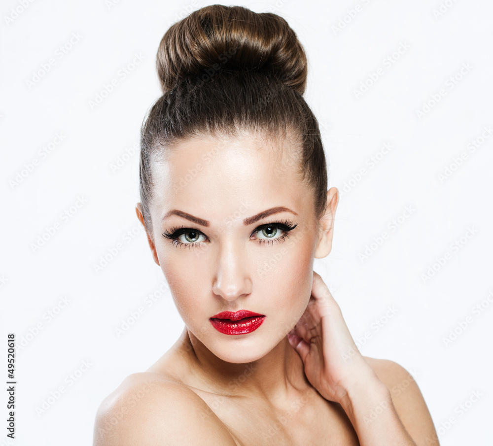 woman with beauty face and clean face skin , spa woman with beauty face and clean face skin , spa