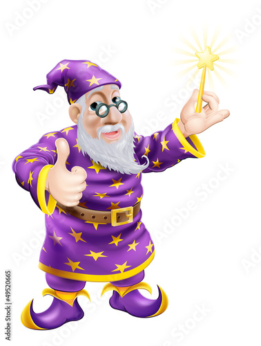 Thumbs up Wizard with Wand