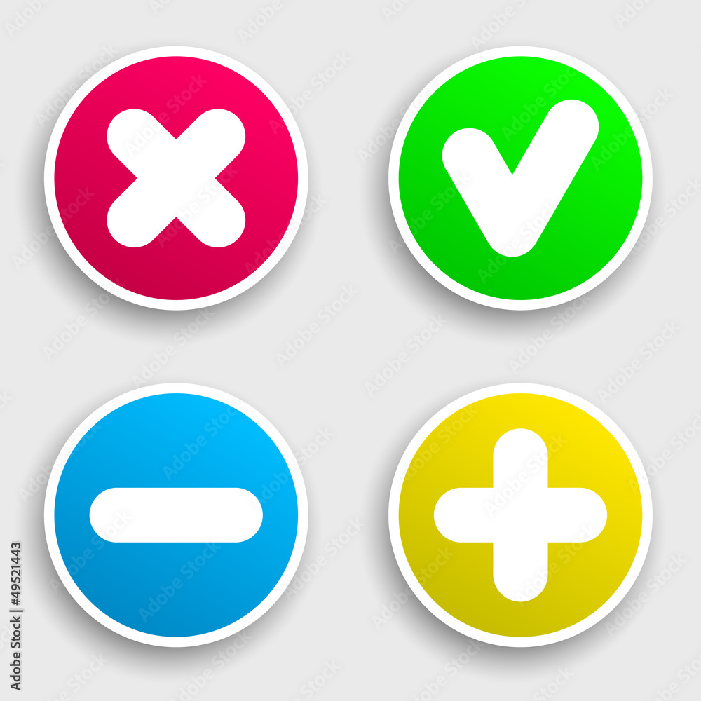 Four colorful sticker Four colorful sticker