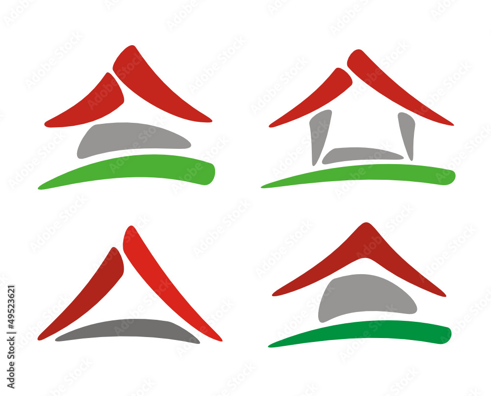 Fototapeta premium Symbol Logo Real Estate Feng Shui