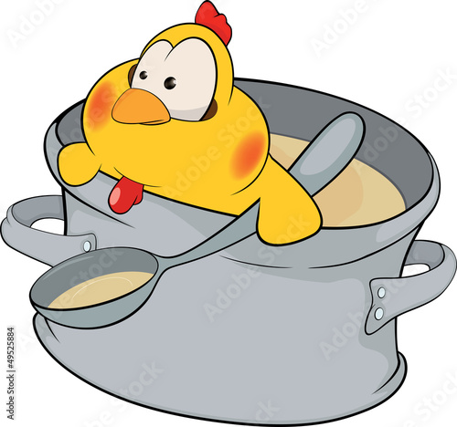 Chicken the cook cartoon