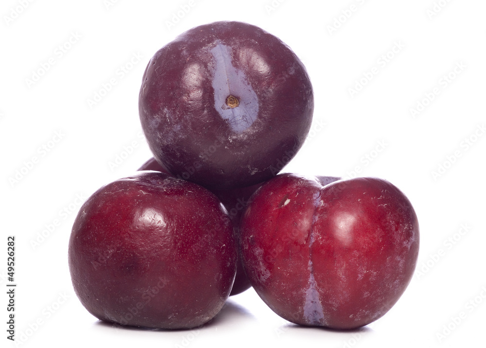pile of plums cut out