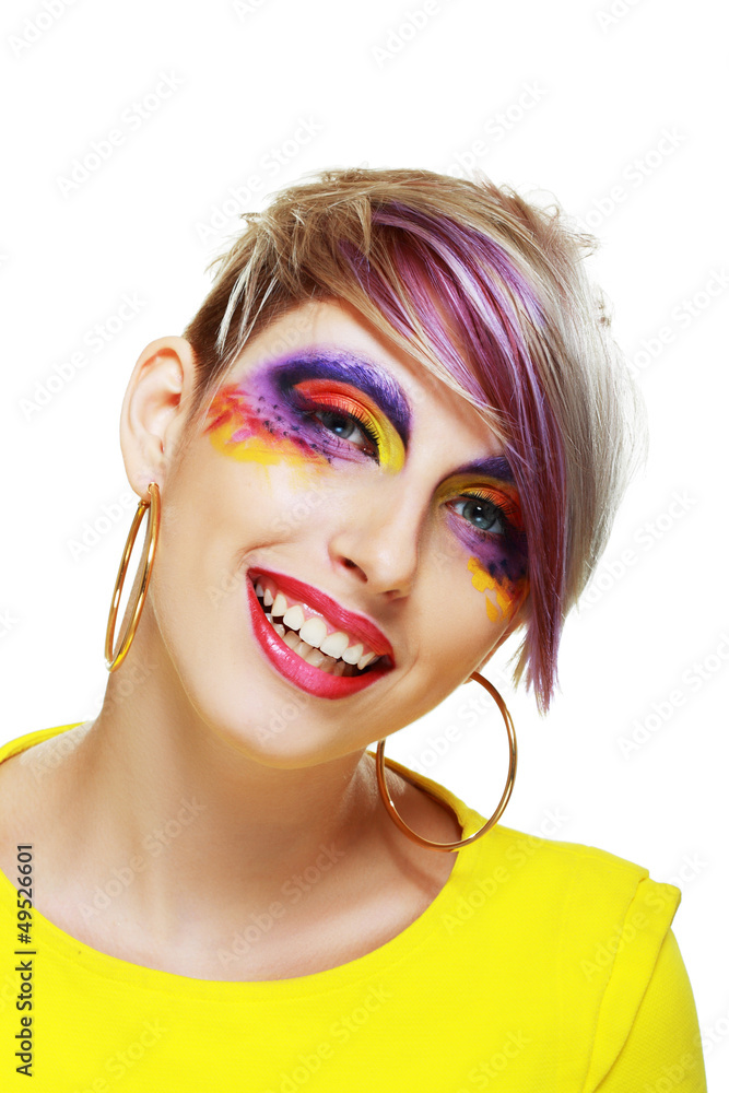 Fototapeta premium grunge girl close up