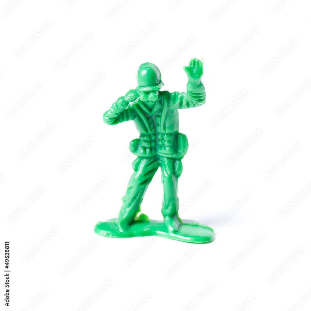 close up of toy soldier - isolated close up of toy soldier - isolated
