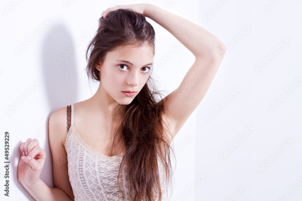 portrait of a beautiful teenager girl with long hairs portrait of a beautiful teenager girl with long hairs