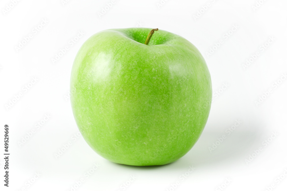 green apple over white - isolated