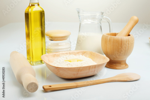 Different products to make bread