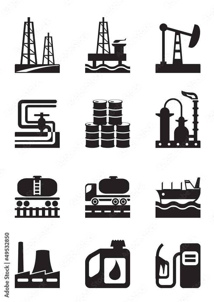 Extraction and processing of oil - vector illustration Extraction and processing of oil - vector illustration