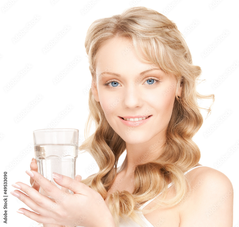 woman with glass of water woman with glass of water