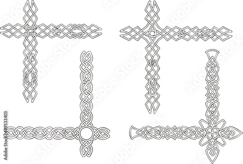 Celtic decorative knot corners
