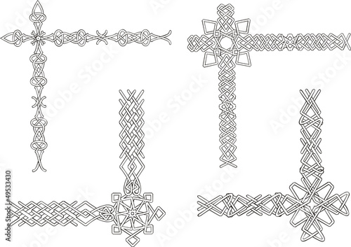 Celtic decorative knot corners