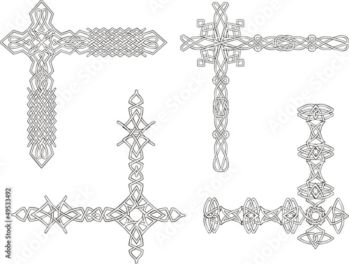 Celtic decorative knot corners