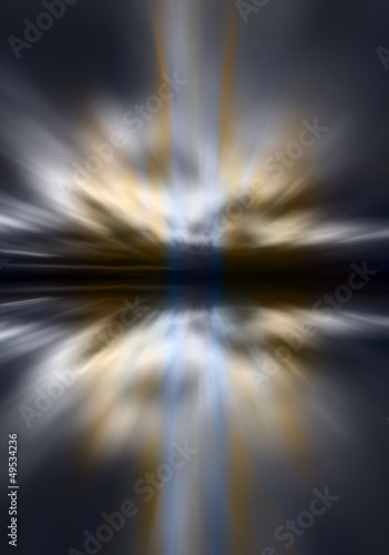 Rays of light against a dark background