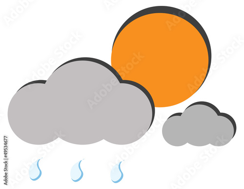 raining sun vector