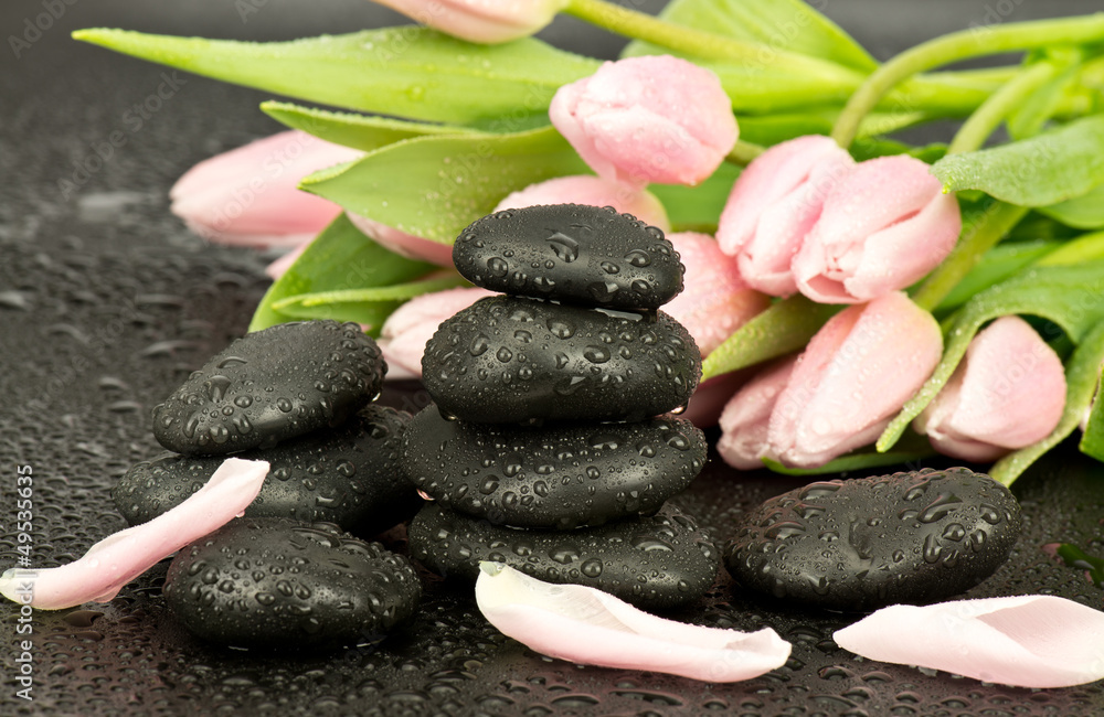 Naklejka premium Kamienie spa