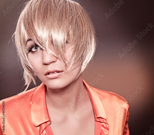 girl with blond bop / alterable 03 photo