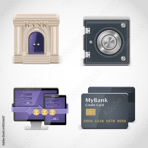 banking vector icons