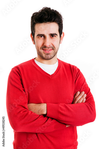 Young casual man portrait, isolated on white © cristovao31