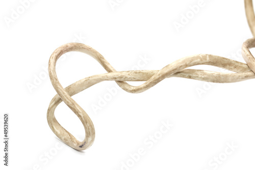 old white wire on a white background